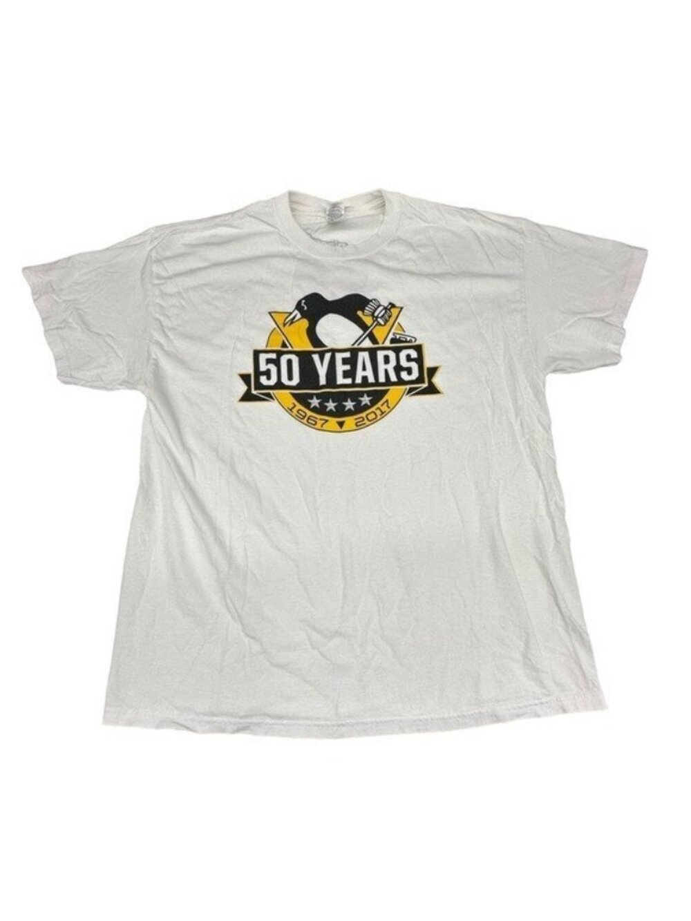 Pittsburgh Penguins XL 50th Anniversary 1967 - 2017 Logo Graphic T-Shirt Promo